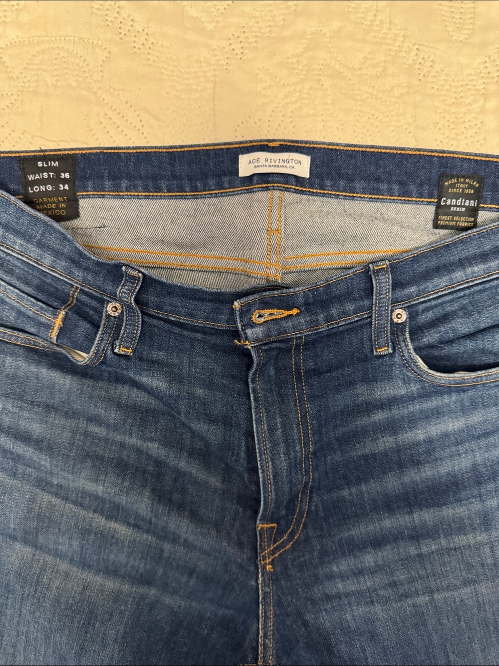 Ace Rivington Slim Taper Men's Jeans in Dirty Wash - Picture 2 of 10